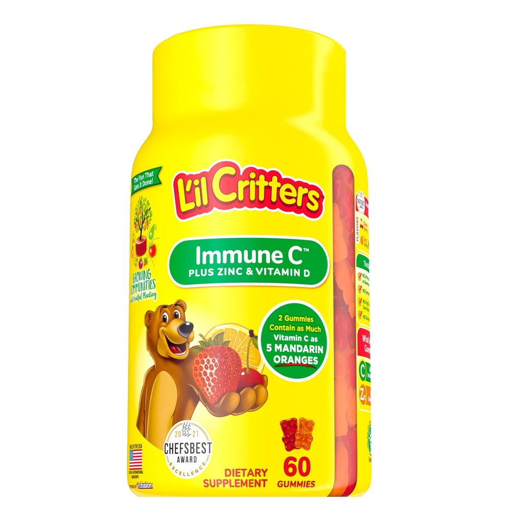 L'il Cristes Gummies Immune C Plus Zinc et vitamine D 60 Ea