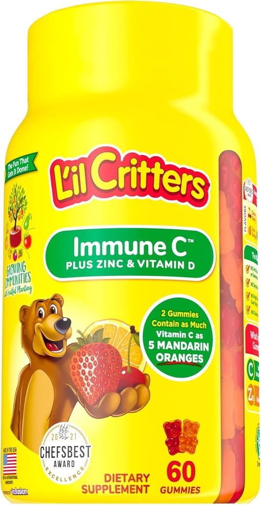 L'il Cristes Gummies Immune C Plus Zinc et vitamine D 60 Ea