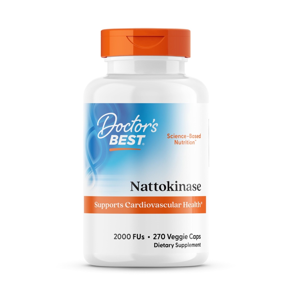 La meilleure nattokinase de docteur, non-OGM, végétalien, sans gluten, 270 capsules de légumes