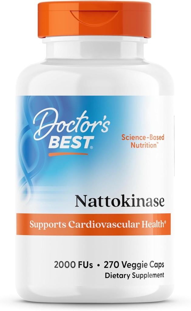 La meilleure nattokinase de docteur, non-OGM, végétalien, sans gluten, 270 capsules de légumes