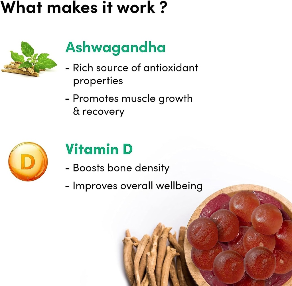 Ashwagandha Vitamine D Gummies (en anglais seulement) aide à améliorer la force, l'énergie et l'immunité (en anglais seulement)