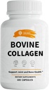 SIRUNES Suppléments de collagène bovin pour les hommes et les femmes I Hydrolysed Grass Fed Collagène Peptides Complément diététique pour le soutien des articulations, des nerfs et des os - non-OGM, anti-âge - 100 capsules