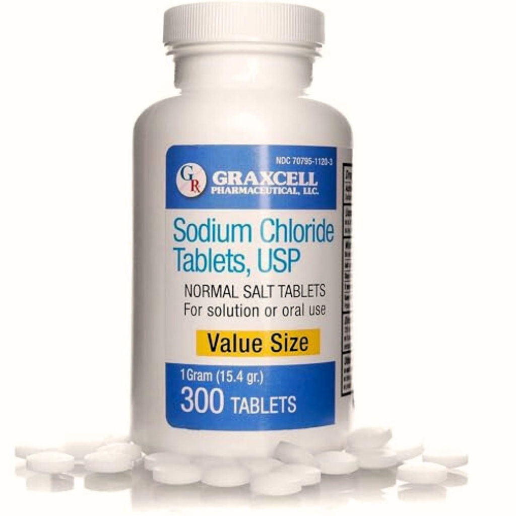 Comprimés de chlorure de sodium 1gm de sel d'électrolyte pour le syndrome de POTS et le soutien de la dysautonomie