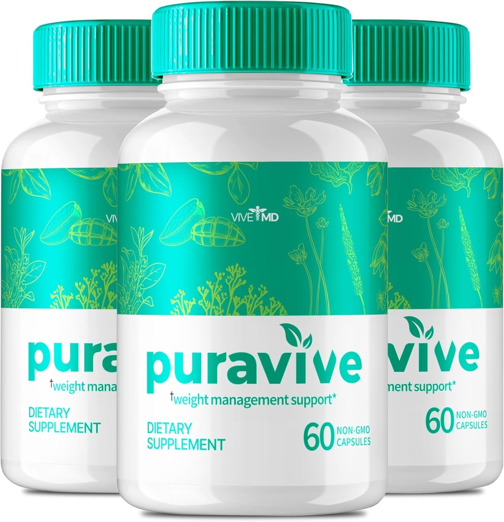 Vive MD Puravive Capsules de perte de poids Premium Avis - Formule originale - Puravive Capsules de perte de poids Original, Puravive pilules de perte de poids, Puravive Exotic Rice Méthode (3 Pack)