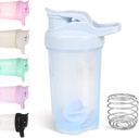 D.Y.A Bouteille Shaker 16oz,Bouteille Shaker Sportif de fuite pour les shakes de protéines,Bouteille Shaker pour pré-entraînement et voyage à aller,BPA Sans et facile nettoyer la bouteille Shaker de protéines,Blue