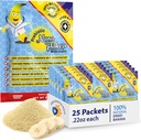 Conceptions nutritionnelles, flocons de nana prébiotiques avec inuline, flocons de bananes 100 % purs, haute teneur en protéines et fibre prébiotique, bien-être digestif, pour adultes et enfants 4+ (25 sachets à portion unique)