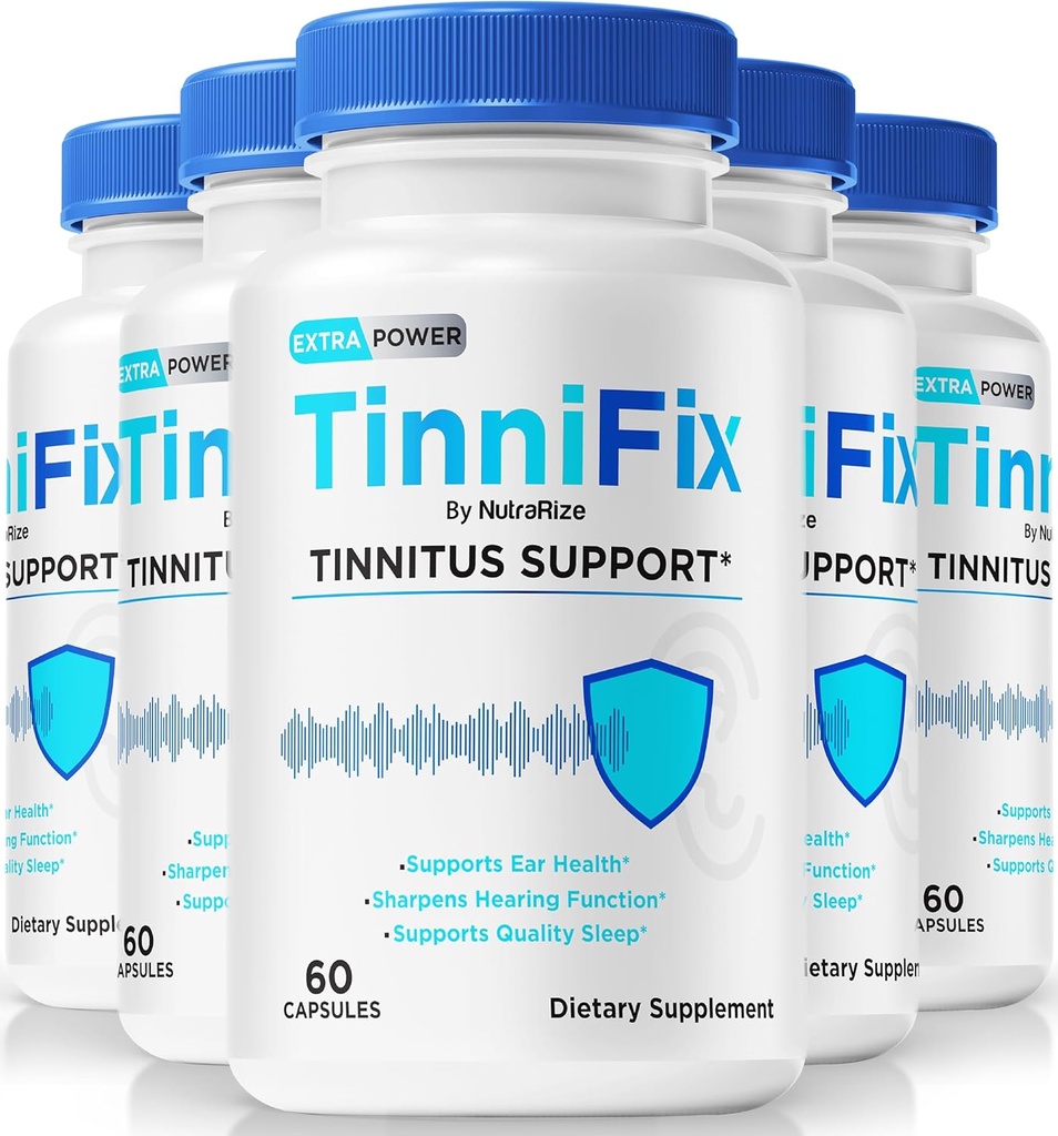 (5 Pack) Capsules Tinnifix - Formule avancée de soutien auditif, pilules Tinnifix pour maintenir l'ouïe en bonne santé, tout le Tinnifix naturel pour la santé de l'oreille complète, examen officiel Tinni Fix (300 Capsules)