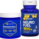 NeuroFuel et resvératrol+ Ensemble de suppléments - Soutient le vieillissement du cerveau, de la mémoire et de la santé* - 135 capsules