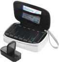 Pill organisateur hebdomadaire de sacs en cuir PU 2 fois par jour, AM PM Pill Box quotidien pour tenir la vitamine, huile de poisson, suppléments et médecine (Argent)