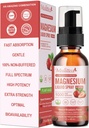 Vaporisateur liquide à glycine de magnésium avec citrate, oxyde et malate, magnésium avec vitamine entière, L-Theanine, D3K2, B6 pour coeur, crampes des jambes, Muscles et énergie- Sans sucre fraise, 2 Fl Oz