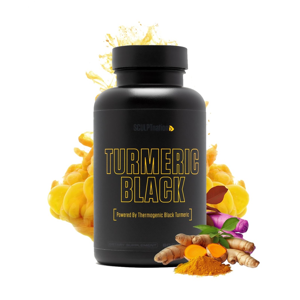 Sculpt Nation by V Shred Supplément curcuma puissant - Curcumine curcuma avec poivre noir et ingrédients brevetés pour la santé conjointe - 30 jours d'approvisionnement