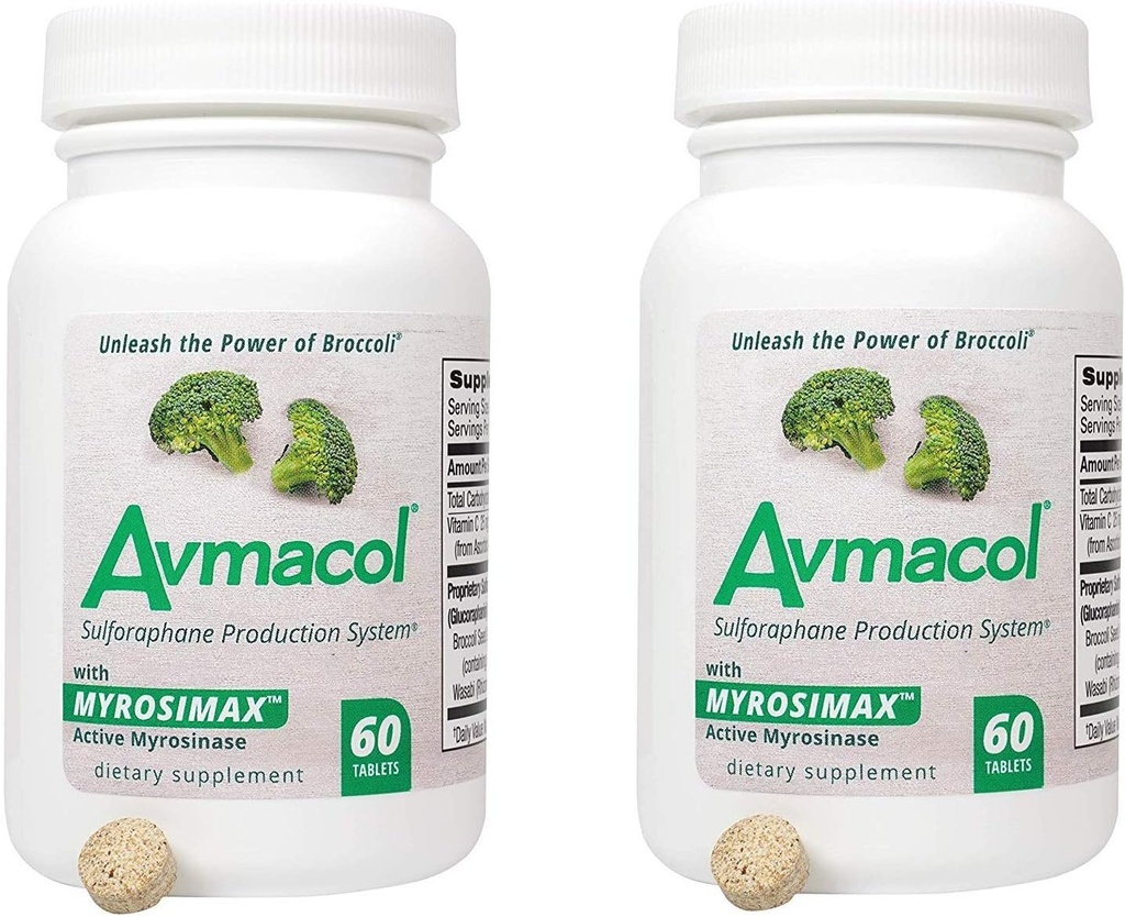 AVMACOL® (120) 2 flacons de supplément de sulfaphane avec Myrosinase