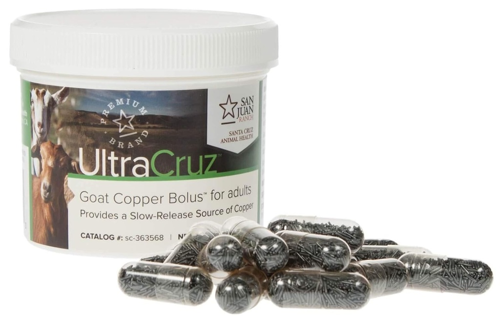 UltraCruz - sc-363568 Supplément Bolus de cuivre de chèvre pour adultes, 25 Nombre x 4 Grams