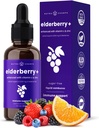 NutraChamps Organic Elderberry Syrup - 5000mg Elderberry Extract with Vitamin C & Zinc - Black Elderberry Liquid Drops - Sugar-Free Immunity Booster, Vegan, Gluten-Free