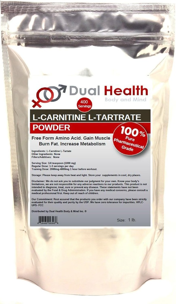 Poudre pure L-Carnitine L-Tartrate (1 lb) Compléments en vrac