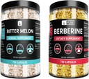 Pure Original Ingrédients Goldenseal Berberine & Bitter Melon Capsules Bundle, (730 Capsules) Pas de Magnésium ou de Riz