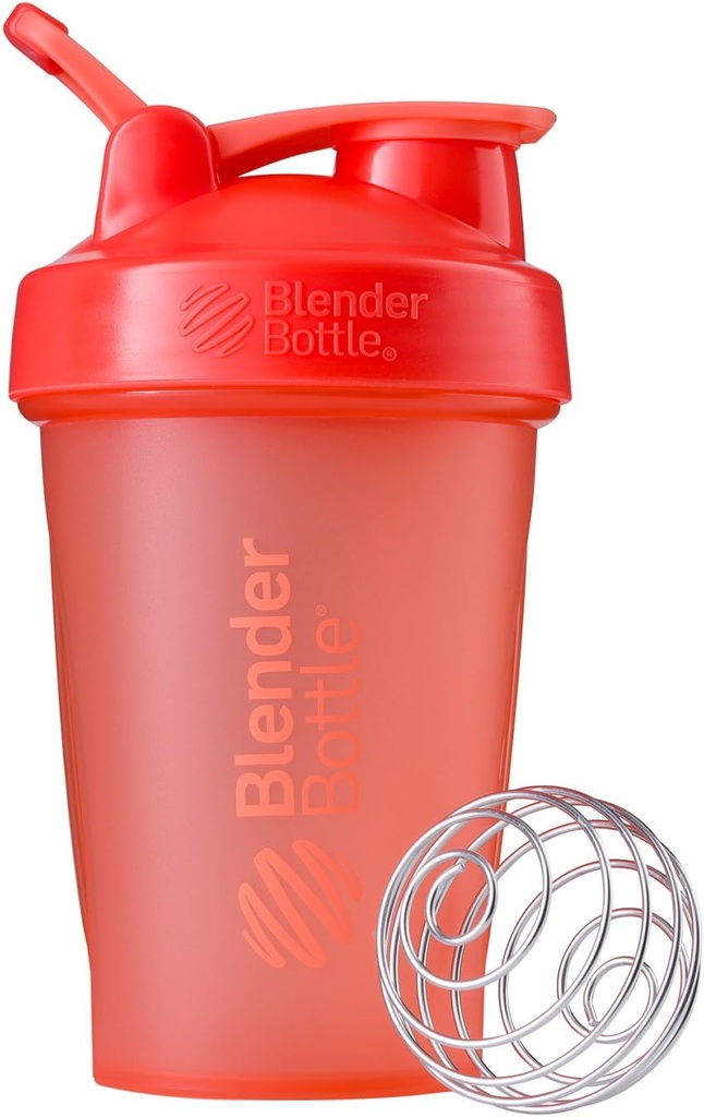 Bouteilles de mélange Classic Shaker Bouteille parfaite pour les shakes protéiques et préentraînement, 20-Ounce, Corail
