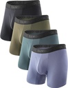 Sous-vêtements de sous-vêtements pour hommes BAMBOO COOL, Jambe Regular, Broathable Soft Moisture-Wicking avec sous-vêtements pour hommes 4 Pack