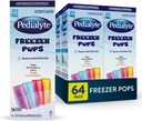 Solution d'électrolyte de pédialyte Pops congélateurs, pack de variétés d'hydratation — raisin, framboise bleue, cerise, orange, pack de 64
