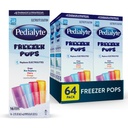 Solution d'électrolyte de pédialyte Pops congélateurs, pack de variétés d'hydratation — raisin, framboise bleue, cerise, orange, pack de 64