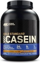 Optimum Nutrition Or Standard 100 % de poudre de protéines de caséine micellaire, Digestion lente, vous aide à garder plein, récupération musculaire nuitée, beurre d'arachide au chocolat, 4 livres (paquetage mai Vary)