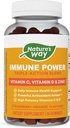 Nature's Way Immune Power, Triple Action Immune Support Blend*, Vitamines C et D, Zinc, Fraise-Orange Aromatisée, 90 Gummies