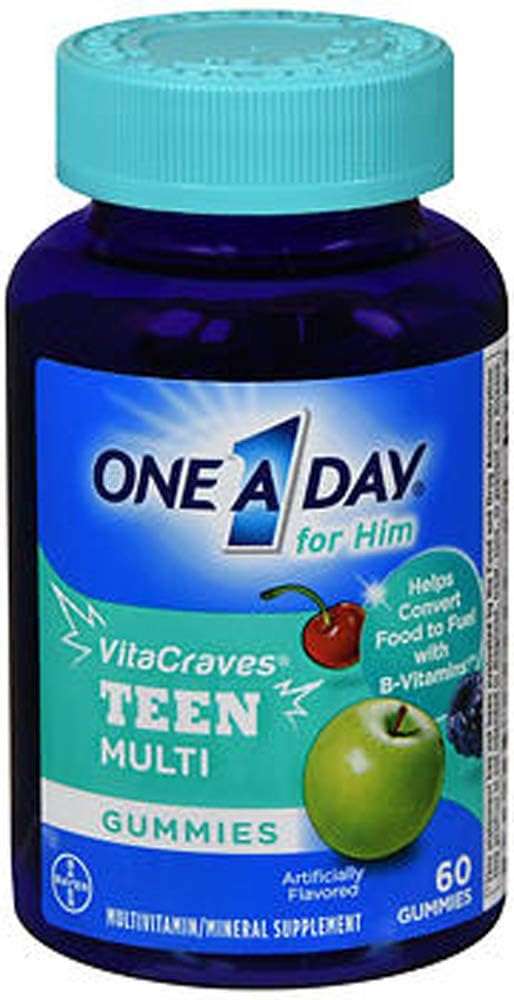 Un jour VitaCraves Adolescents pour lui Multivitamine Gummies, supplément avec la vitamine A, vitamine C, vitamine D, vitamine E et zinc pour Imune Health Support* et plus, 60 Compte (paquet de 2)