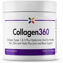 Arrêter de vieillir maintenant - Collagen360 avec l'acide hyaluronique - Collagen Peptides Poudre pour soutenir les cheveux, les ongles et la peau sains - aide à réduire l'apparence des lignes fines et des rides - Poudre 2.7 Onces