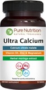 Pure Nutrition Ultra Calcium 1000mg avec VIT D3 + K. 90 Tab.