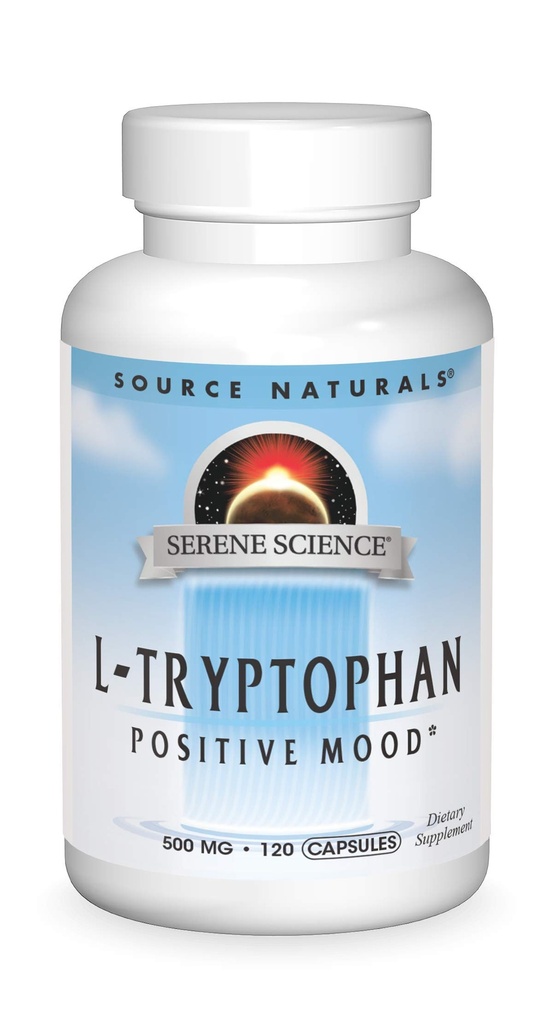 Source Naturals Serene Science L-Tryptophan, Positive Mood*, 500 mg - 120 Capsules