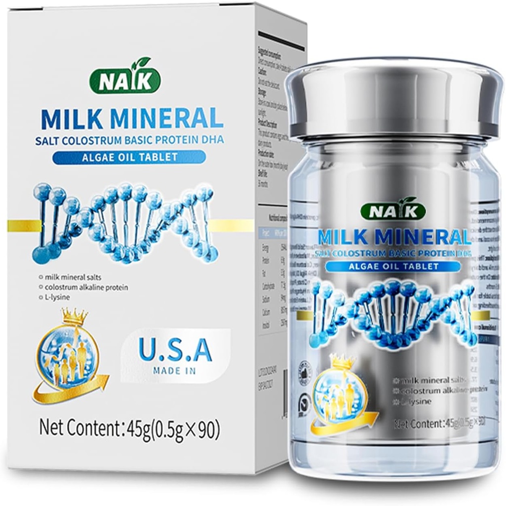NAIK Growth Calcium Comprimés Enfants et adolescents Growth Calcium Comprimés Calcium pour les étudiants du collège, Supplément Cerveau DHA, Supplément Calcium, Amélioration Lysine brevetée