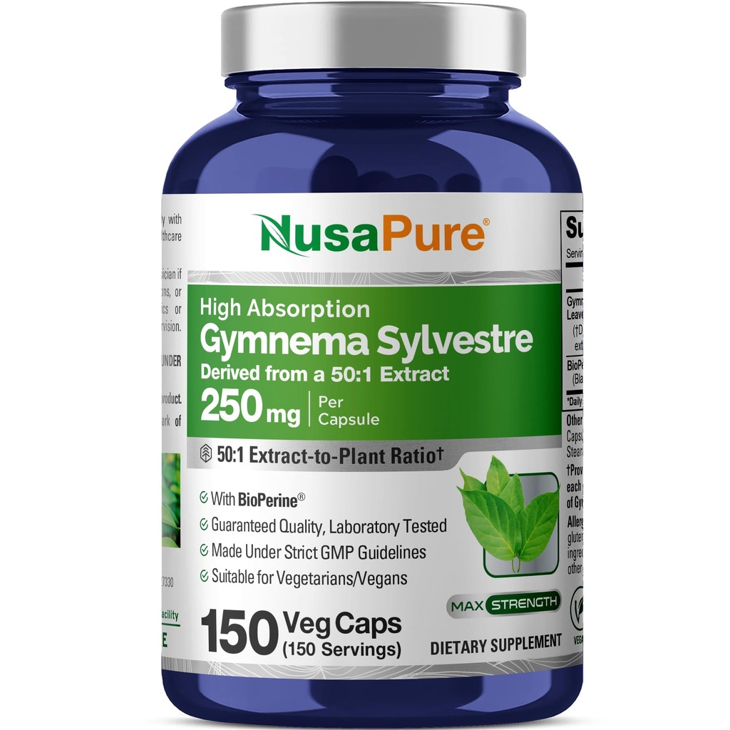 Gymnema Sylvestre, Non-GMO, Vegan, 250mg, 150 Veg Capsules - 150 Servings