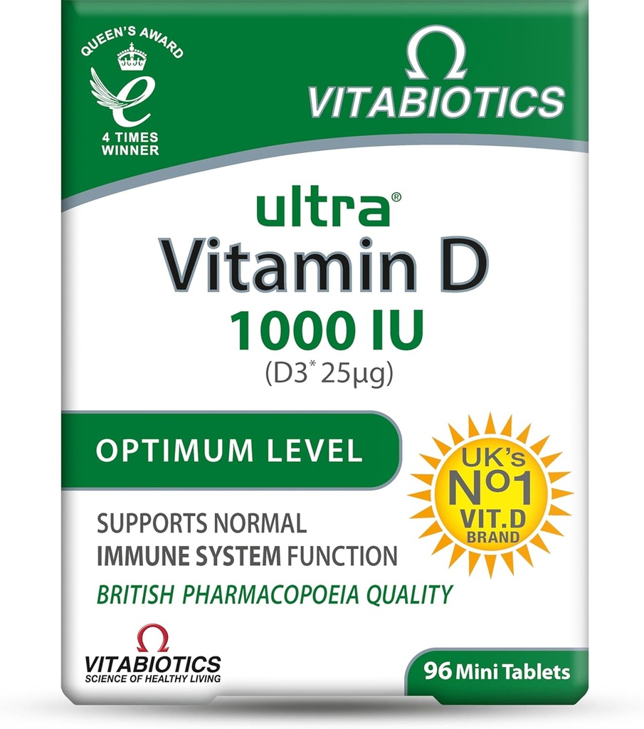 Ultra par Vitabiotiques Comprimés de vitamine D x 96