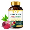 Capsules d'oxyde nitrique de graines de raisin et d'épinards rouges de betteraves biologiques - Suppléments de nitrates de betteraves concentrées avec extrait de thé vert de booster de circulation, curcuma, grenade - 60 pilules végétaliennes