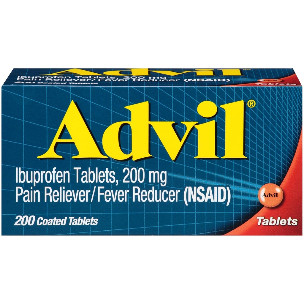 Advil Ibuprofen 200mg 200 Coated Tablets