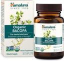 Bacopa biologique Himalaya - Bacopa Monnieri Herbal Cerveau Suppléments pour le soutien de la mémoire et de la focalisation - USDA Organic, Vegan, Non-OGM, Sans gluten, 750 mg, 30 Caplets