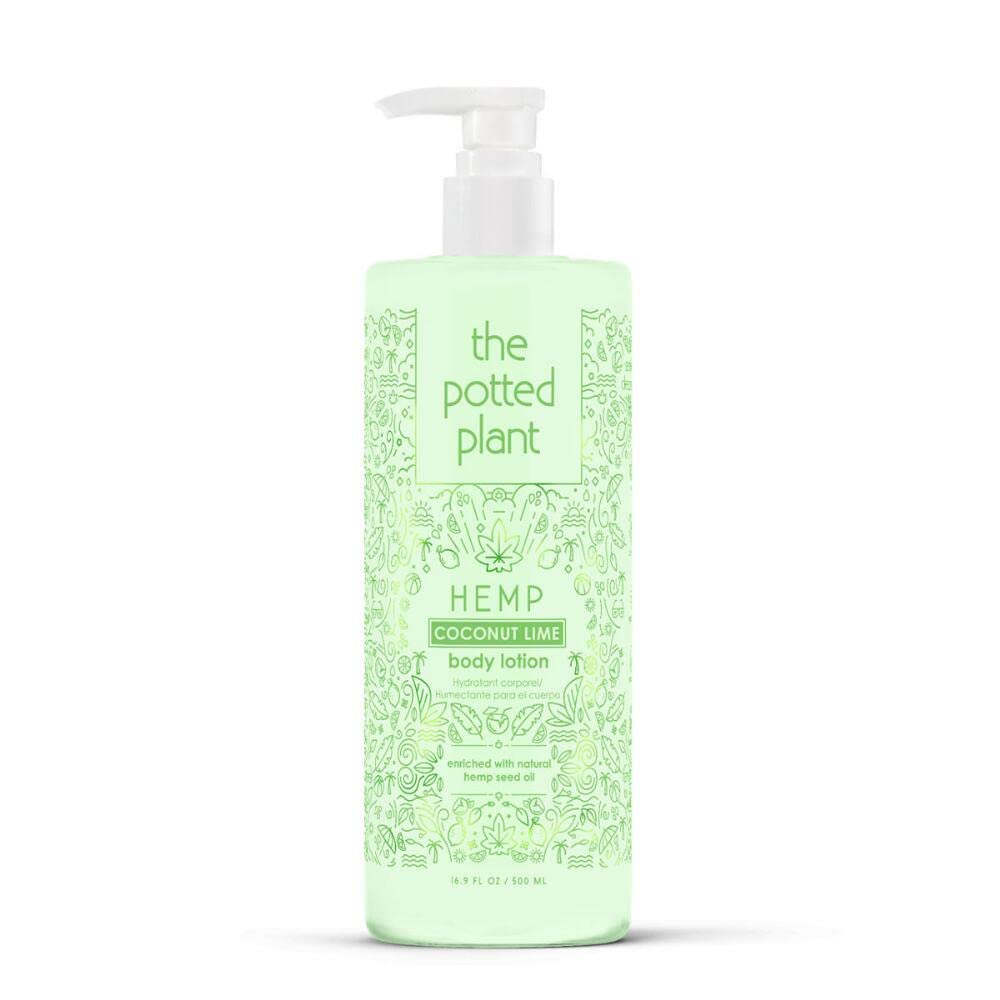 Lime de noix de coco Lotion corporelle Huile de chanvre Colagène végétal sans THC Vitamine E 16,9 oz