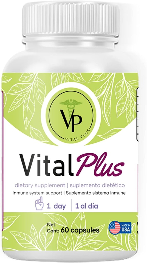 Vital Plus - Traitement des veines varices et de la structure du joint de soutien - Supplément énergétique - 100% Organic 60 Capsules