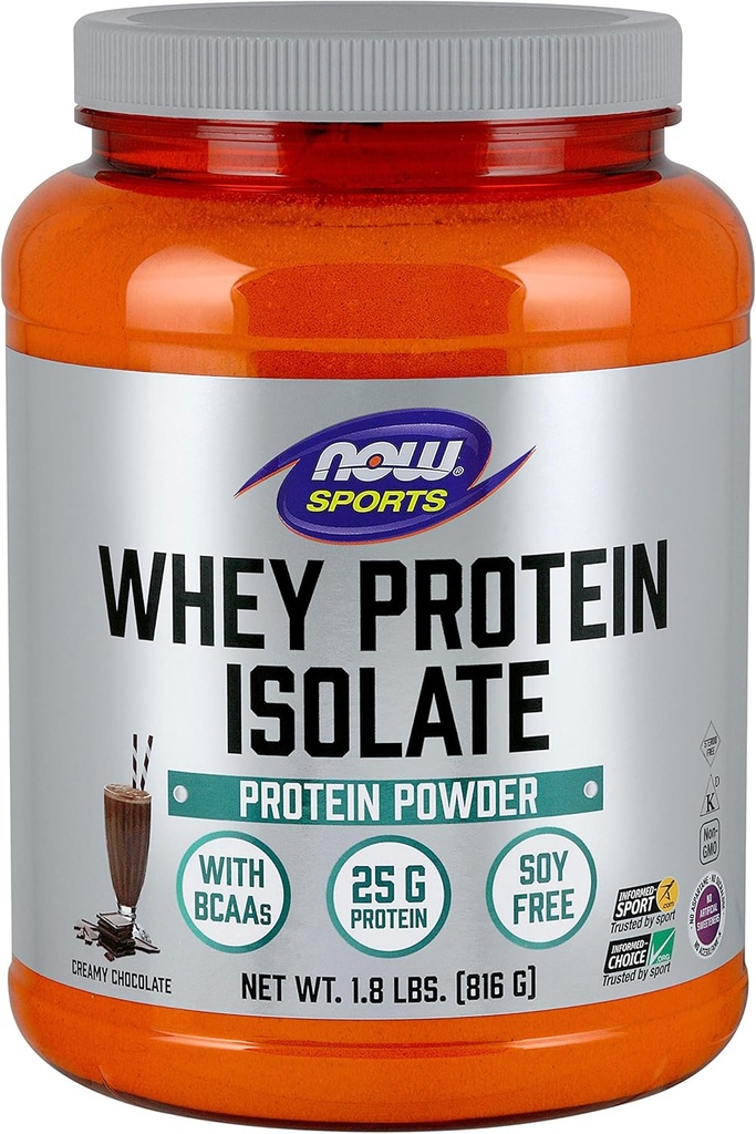 NOW Foods Whey Isolate Chocolate, 1.0 Count