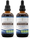 Secrets de l'extrait liquide sans alcool de la Tribe Rosemary (Rosmarinus Officinalis) Supplément de teinture de feuille séchée (2x4 FL OZ)