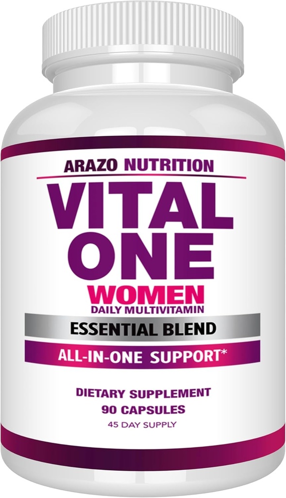 Arazo Nutrition Vital One Multivitamine pour les femmes - Supplément alimentaire complet quotidien - 90 Capsules Vegan