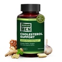 Supplément de soutien au cholestérol avec Arjuna, Ail, Guggul, Male Vigor Blend, et autres herbes et vitamines, soutient les niveaux normaux de cholestérol, 30 jours d'approvisionnement, 60 capsules