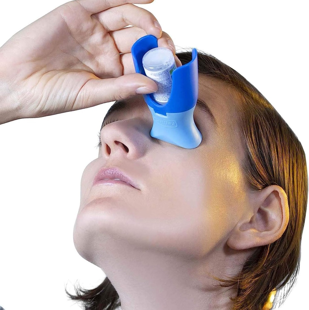 aide à la goutte d'oeil remedic avec Adaptateur Silicone – Guide de goutte d'oeil précis, à une main pour les aînés et les aidants
