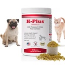 Citrate de potassium K-Plus + Granules de canneberges pour chiens et chats – Soutien à la santé UTI et Bladder approuvé par les vétérinaires – Aide à maintenir l'équilibre urinaire et la fonction rénale – Granules faciles à utiliser – 60 doses
