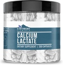 Éléments terriens Lactate de calcium (200 gélules) Supplément de calcium
