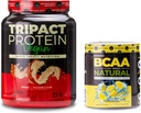 Nutriologie TRIPACT Poudre de protéines végétaliennes, pour les shakes de protéines végétaliennes, Vanille de beurre d'arachide (20 portions) BCAA Poudre naturelle à base végétale BCAA, Limonade Saveur (30 portions)