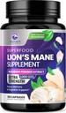 Lions Mane Mushroom Capsules 10 000mg - Lions Mane Supplément Capsules pour le soutien de la mémoire et de la concentration, Cerveau, Immune Health Support, Vegan, mis en bouteille aux États-Unis, Lions Mane Mushroom Powder Extract, 120 Compte