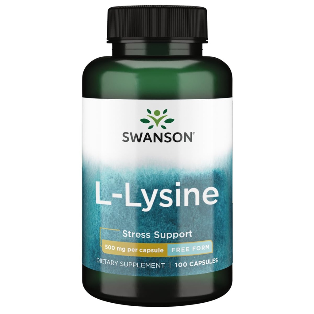 Swanson Amino Acid L-Lysine 500 Milligrammes 100 Capsules