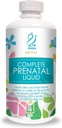 ACTIF Organic Complete Prenatale Liquid avec 35+ Vitamines et herbes organiques, avec DHA et Choline, non-OGM, Fabriqué aux États-Unis, 32oz