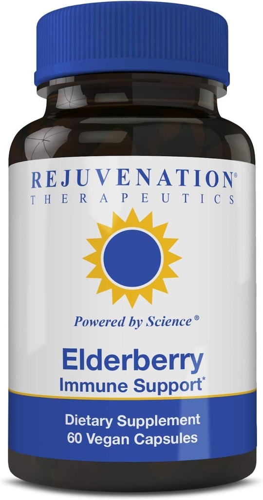 Rejuvenation Thérapeutique Elderberry - Capsules Elderberry pour le soutien immunitaire - Elderberry Cold Fighter
